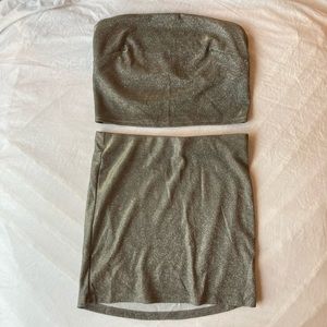 Sparkly Silver Two Piece Set